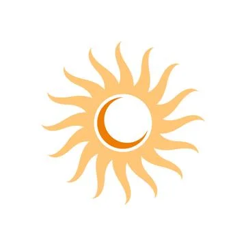 Sun Flare Logo Abstract Radiant Burst Icon Minimal Modern Design Stock Illustration