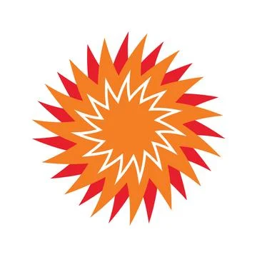 Sun Flare Logo Abstract Radiant Burst Icon Minimal Modern Design Stock Illustration