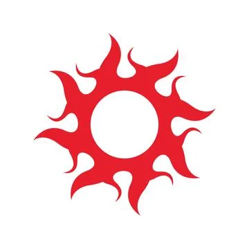 Sun Flare Logo Abstract Radiant Burst Icon Minimal Modern Design Stock Illustration