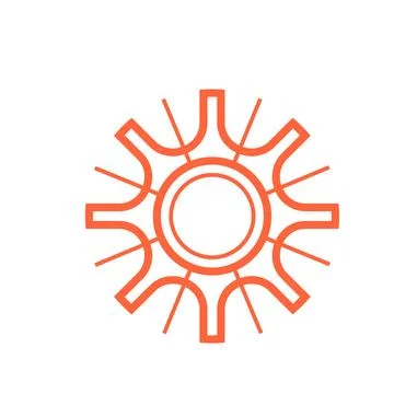 Sun Flare Logo Abstract Radiant Burst Icon Minimal Modern Design Stock Illustration