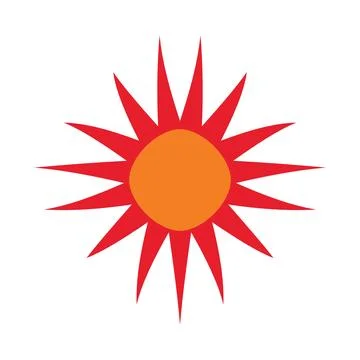 Sun Flare Logo Abstract Radiant Burst Icon Minimal Modern Design Stock Illustration