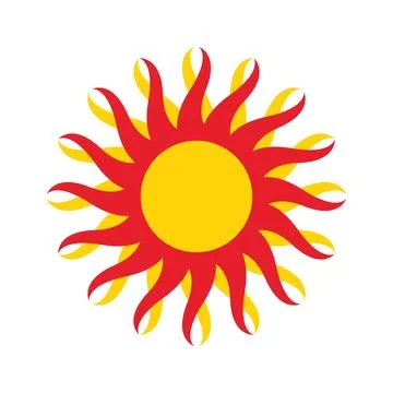 Sun Flare Logo Abstract Radiant Burst Icon Minimal Modern Design Stock Illustration