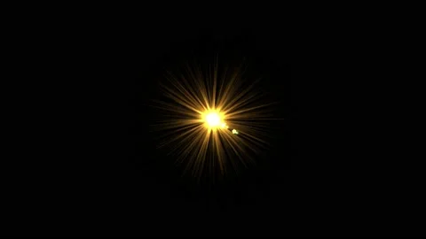 Sun flare motion graphics with night background Stock Footage 153348028