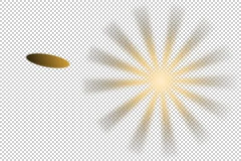 Sun flare with rays Stock Illustration