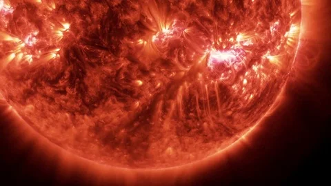 Sun Flare Solar 1002 HD Stock Video Stock Footage 85092585