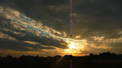 Sun Flare Sunset Stock Footage 11765274