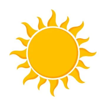 Sun - flat design icon. Vector illustration Stock Illustration