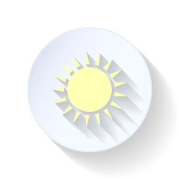 Sun flat icon Stock Illustration