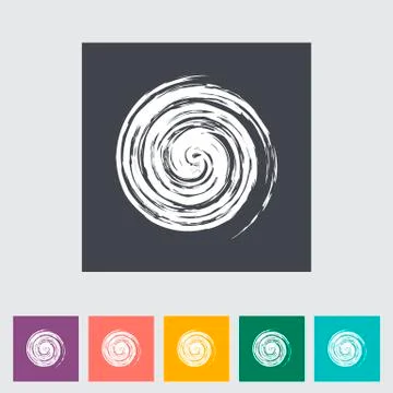 Sun flat icon Stock Illustration