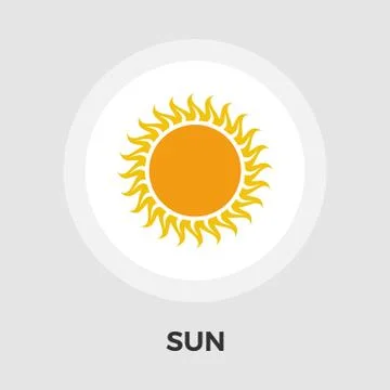 Sun Flat Icon Stock Illustration
