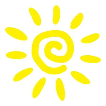 Sun flat icon Stock Illustration