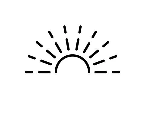 Sun flat icon. Single high quality outline symbol of spring for web design or Stock Illustration