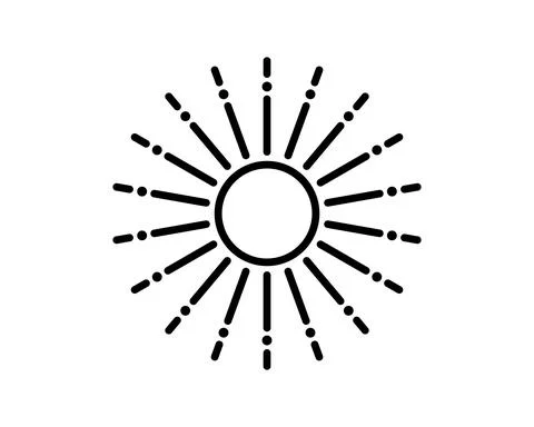 Sun flat icon. Single high quality outline symbol of spring for web design or Stock Illustration