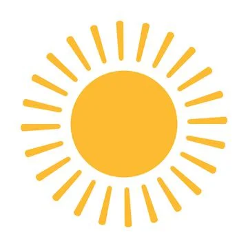 Sun flat icon vector. Summer pictogram. Sunlight symbol. for website design, Stock-Illustration