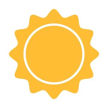 Sun flat icon vector. Summer pictogram. Sunlight symbol. for website design, Stock-Illustration