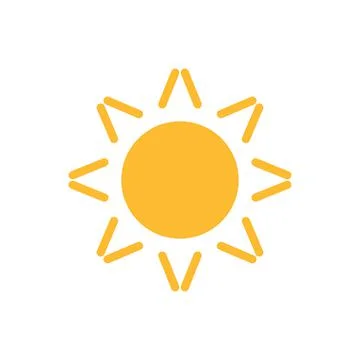 Sun flat icon vector. Summer pictogram. Sunlight symbol. for website design, 스톡 일러스트