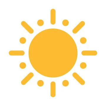 Sun flat icon vector. Summer pictogram. Sunlight symbol. for website design, Stock Illustration