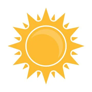Sun flat icon vector. Summer pictogram. Sunlight symbol. for website design, Stock-Illustration