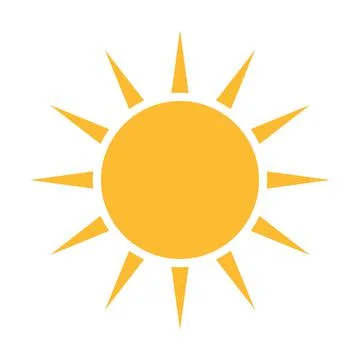 Sun flat icon vector. Summer pictogram. Sunlight symbol. for website design, Stock Illustration