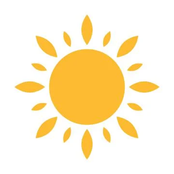 Sun flat icon vector. Summer pictogram. Sunlight symbol. for website design, 스톡 일러스트