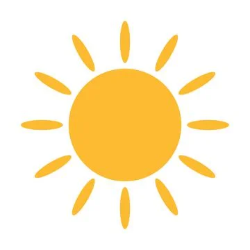 Sun flat icon vector. Summer pictogram. Sunlight symbol. for website design, 스톡 일러스트