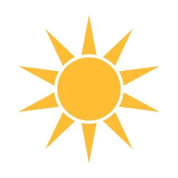 Sun flat icon vector. Summer pictogram. Sunlight symbol. for website design.. イラスト素材