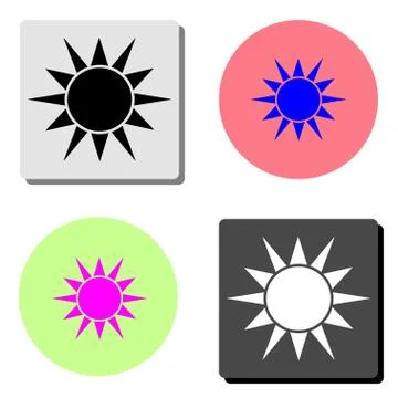 Sun. flat vector icon Stock Illustration