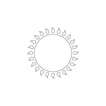 Sun. flat vector icon Stock Illustration