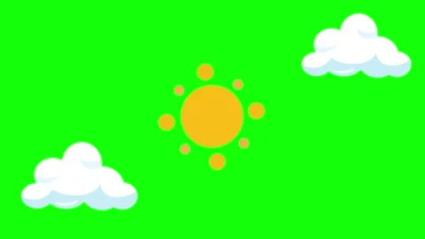 Sun Floating with Clouds - Stock Video Element Video stock 341587077