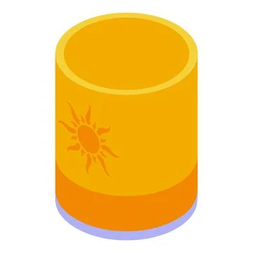 Sun floating lantern icon, isometric style Illustrazione stock