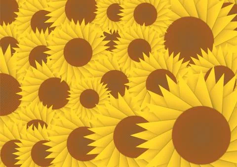 Sun flower abstract background Stock Illustration