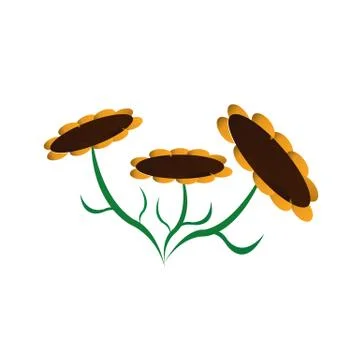 Sun Flower Illustration Stock Illustration