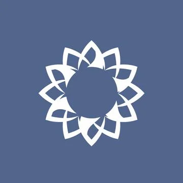 Sun Flower Logo and vector icon Stock Illustration