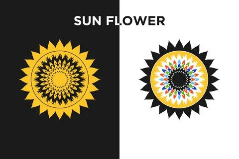 Sun flower vector Stock Illustration