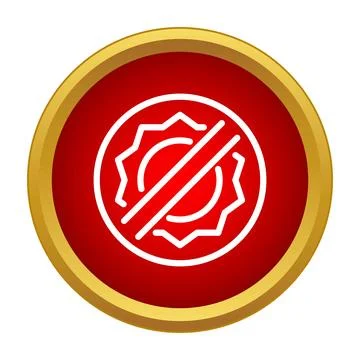 Sun forbidden symbol indicating no ultraviolet protection イラスト素材