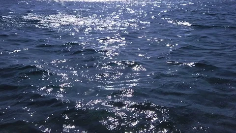 Sun glare, bright path on the surface of the sea. Stock Footage 126694017