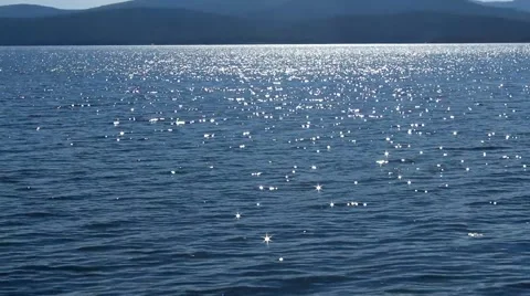 Sun glare on the lake Stock Footage