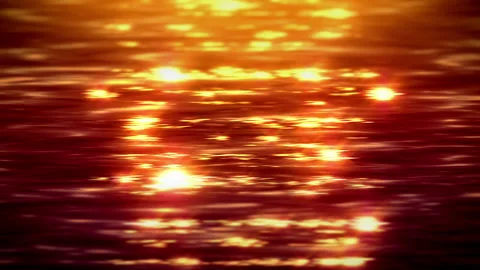 Sun glare reflected in water Stock Footage 197328651