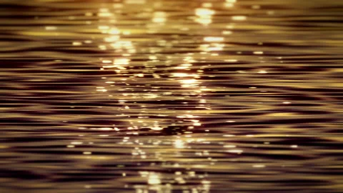 Sun glare reflected in water surface Stock Footage 190558603