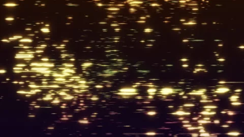 Sun glare reflected in water surface Stock Footage 190559454