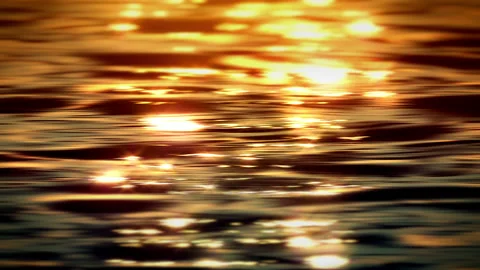 Sun glare reflected in water surface Stock Footage 195330718