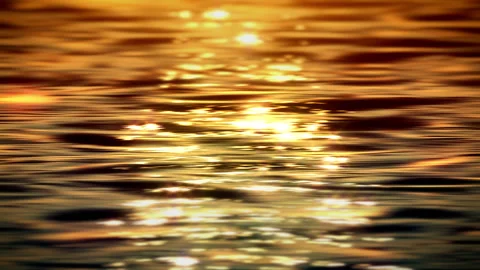Sun glare reflected in water surface Stock Footage 195330929