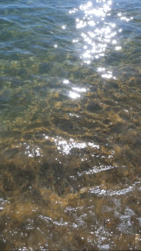 Sun glare on the sea surface 库存影片 306856794