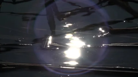 Sun glare on the surface of the water Stock Footage 54895339