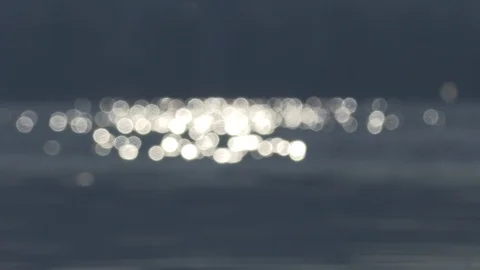 Sun glare on the surface of the water Stock Footage 123231509
