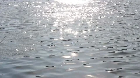 Sun glare on the water Stock Footage 131567468
