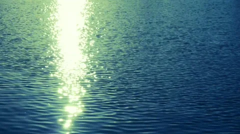 Sun glare on the water. No.01 Stock Footage 34432076