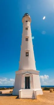 Sun glaring picture of the lighthouse. Stock Photos