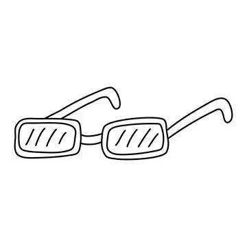 Sun glasses doodle Stock Illustration