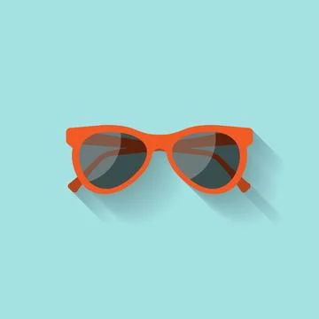 Sun glasses in a flat style. Holidays and tourism. Summer vacation.Vector Stock Illustration